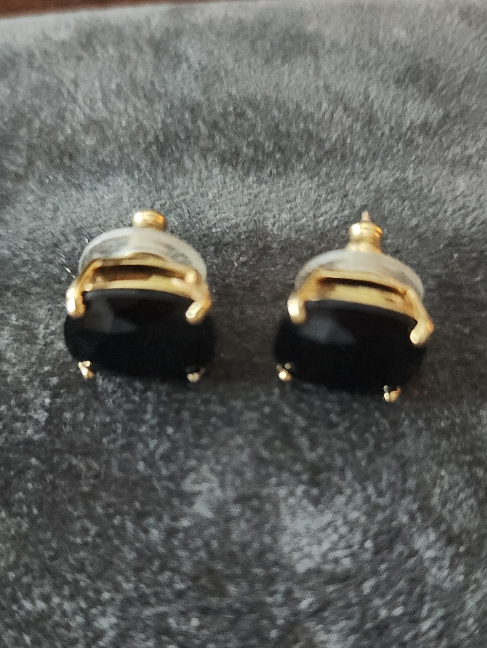 Kate Spade Gold-Set Black Stone Stud Earrings - Women Jewelry